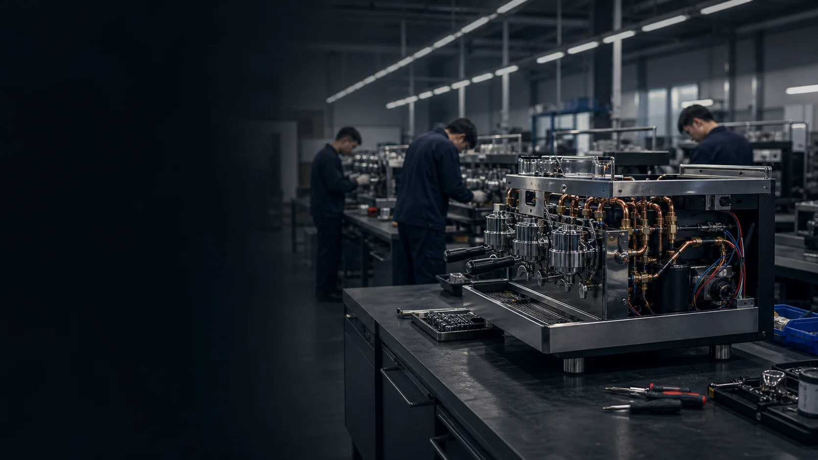 Factory visit at a Foshan coffee machine partner
