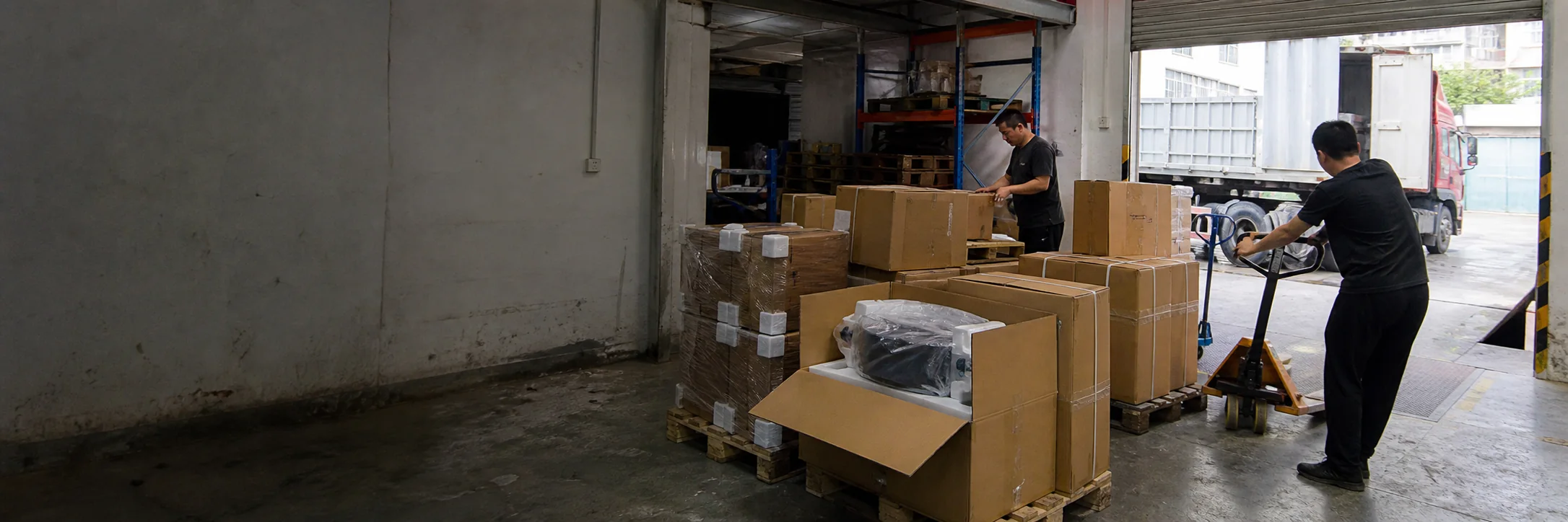 Export logistics planning for coffee machine shipments