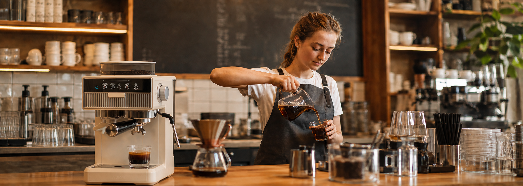 YEEZER ready-to-ship espresso machine with integrated grinder