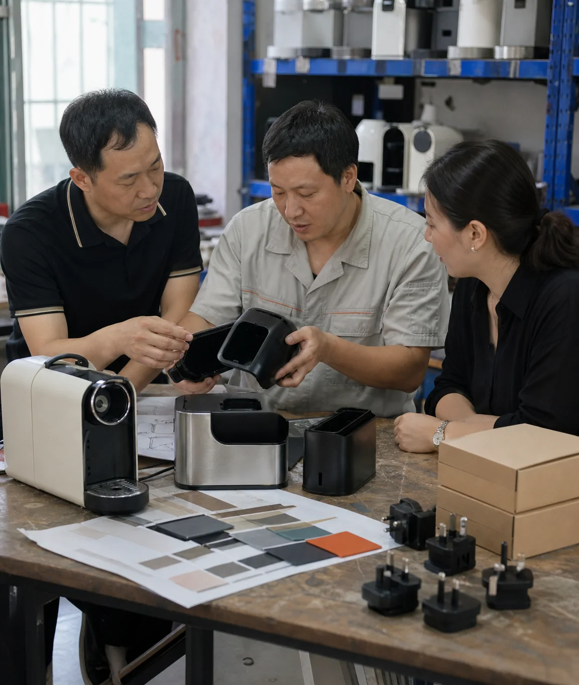 OEM branding and packaging review on the work table